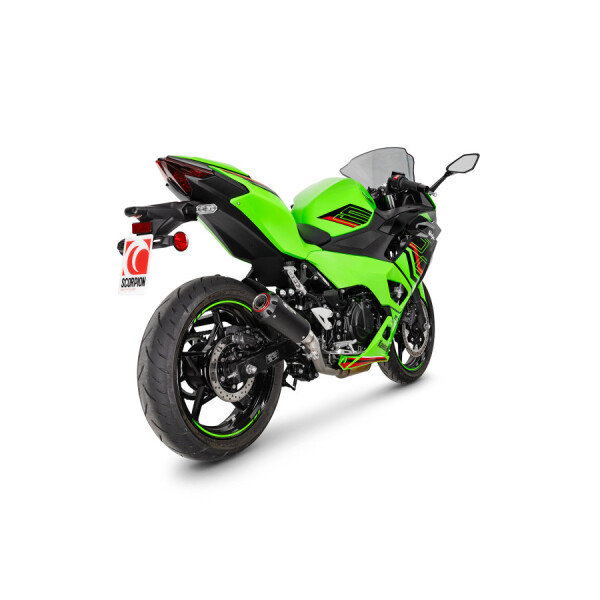 Scorpion Exhaust Kawasaki Ninja 500 (Euro 5+) 2024 - 2025 Red Power Slip-on Black Ceramic Sleeve